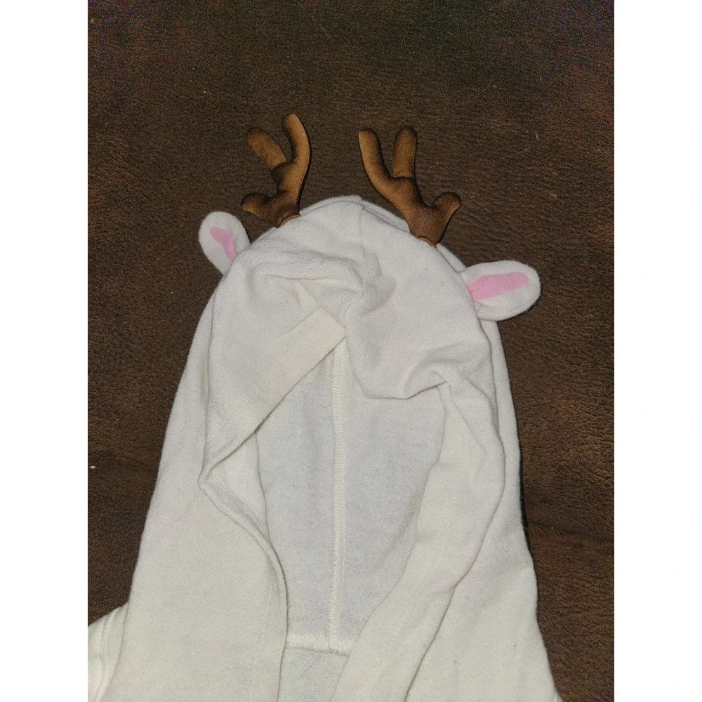 Justice Christmas holiday reindeer‎ sweatshirt hoodie size 8